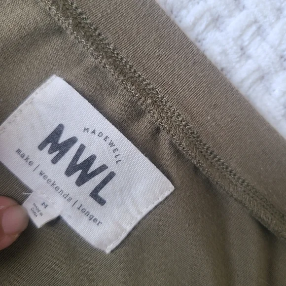 MWL Breeze Drawstring Romper Olive Green Sleeveless Women's Size M - Picture 4 of 11